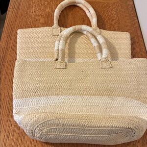 Altru Woven Totes in Cream - 2 totes